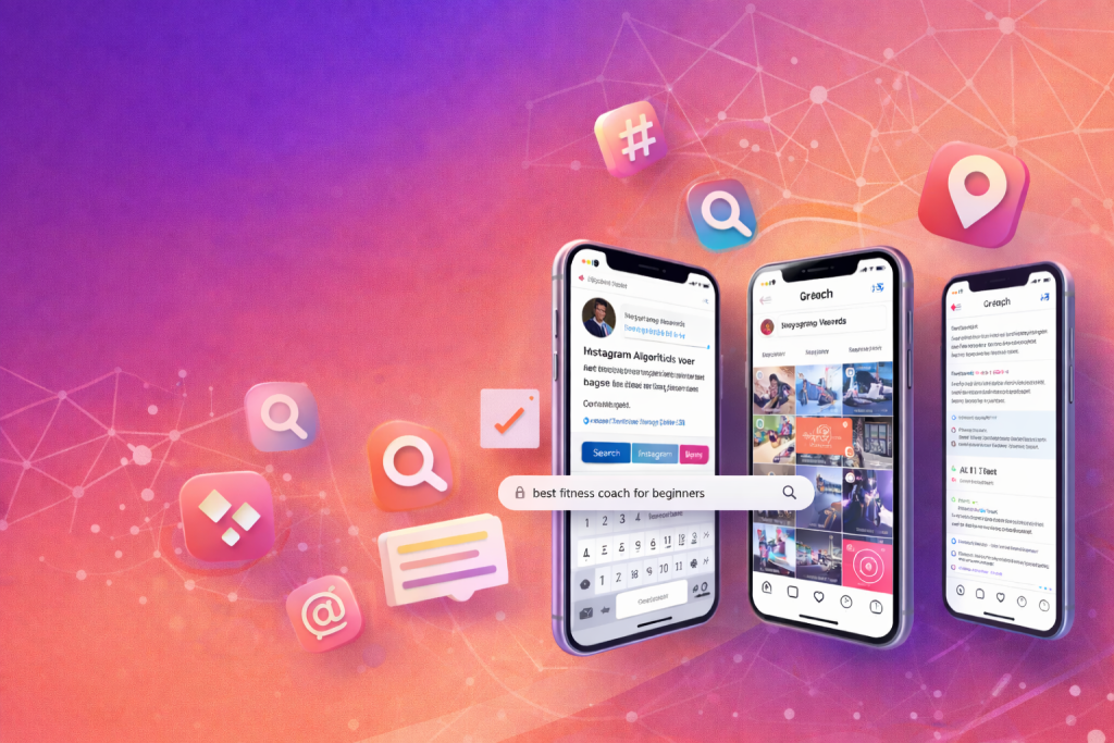 Instagram SEO strategy showing keywords, captions, bio optimization and alt text usage for better search visibility