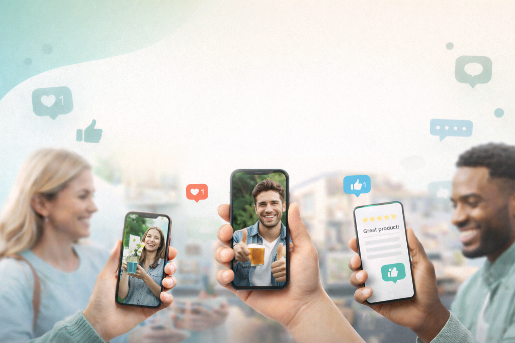 User Generated Content voorbeelden op Instagram met reviews, likes en klantcontent