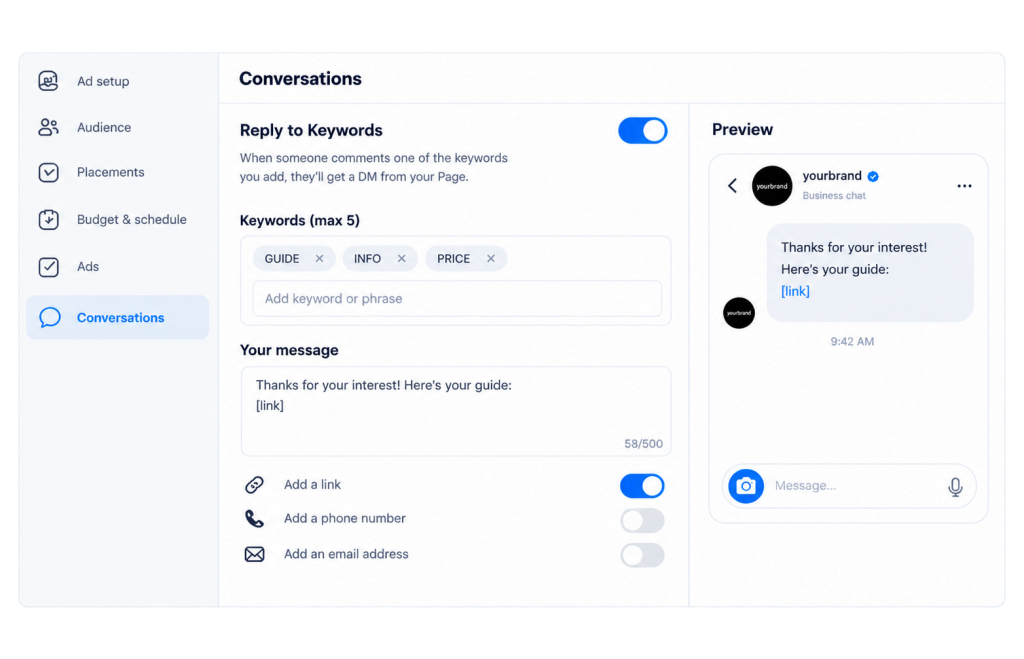Instagram Reply to Keywords: Automatische DM's vanuit advertentiecomments (2026-gids)